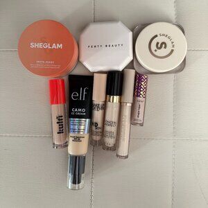 Fenty, Kulfi, Tarte, Elf, Makeup For Ever, SheGlam & Milani Complexion Bundle